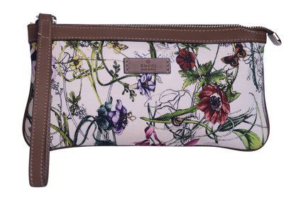 Infinity Flora Print Wristlet Pochette Bag, front view
